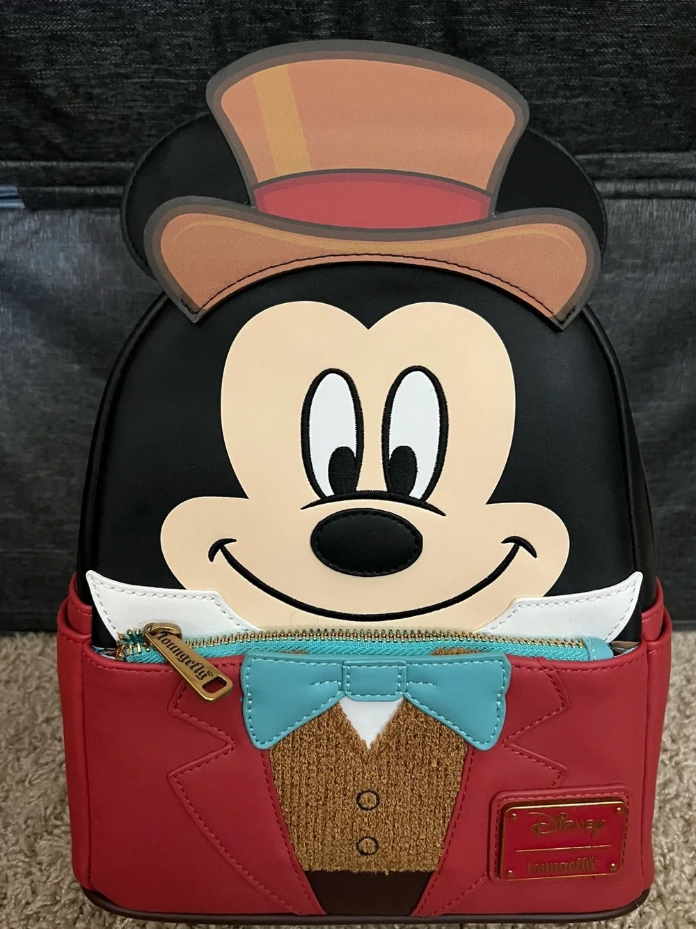 Loungefly Mickey Mouse Bob Cratchit Christmas Carol Backpack